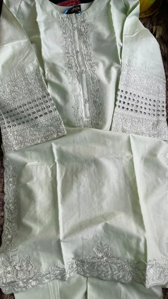 Pakistani Original Hayat's Stitched Cotton 2pcs_ Mint 